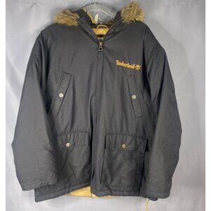 Timberland Coat Mens XXL Black Parka Waterproof Insulated Hooded Winter Jacket